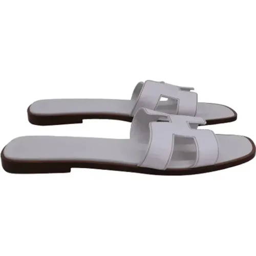 Pre-owned Leather sandals , female, Sizes: 9 UK - Hermès Vintage - Modalova