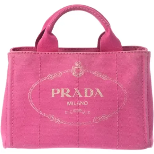 Pre-owned Tote Bags, female, , Size: ONE SIZE Pre-owned Canvas prada-bags - Prada Vintage - Modalova