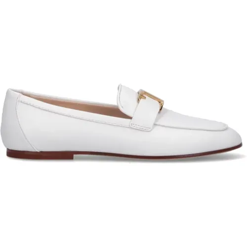 Weiße flache Schuhe , Damen, Größe: 35 EU - TOD'S - Modalova