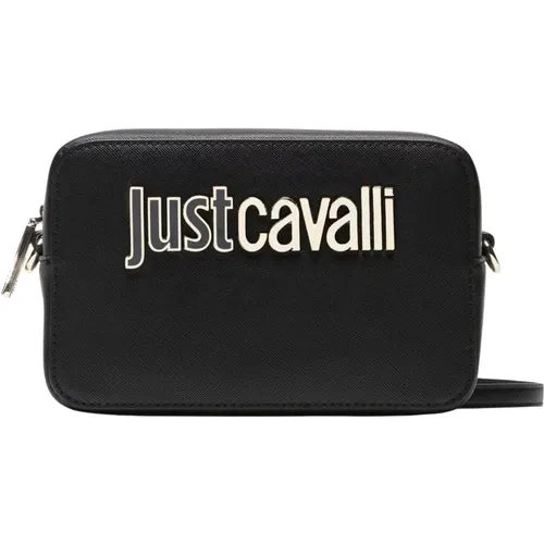 Damen Schultertasche mit Metall-Logo , Damen, Größe: ONE Size - Just Cavalli - Modalova