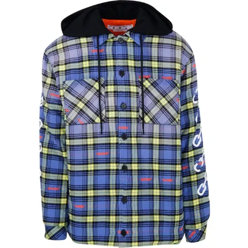 Chain ARR Checkflan Hoodie Overseas Jacket , male, Sizes: S - Off White - Modalova
