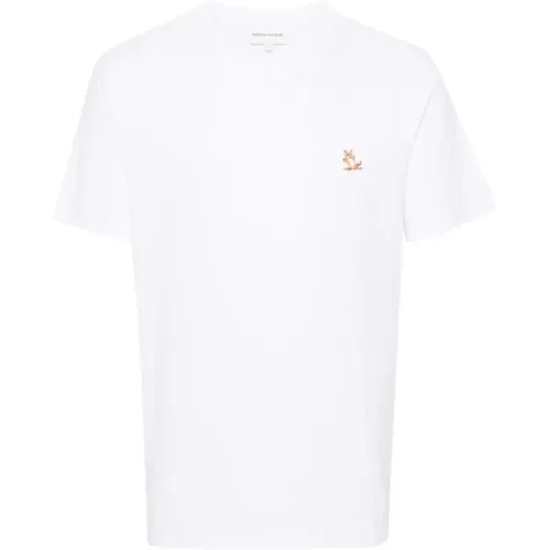 Fox Patch T-Shirt , Herren, Größe: L - Maison Kitsuné - Modalova