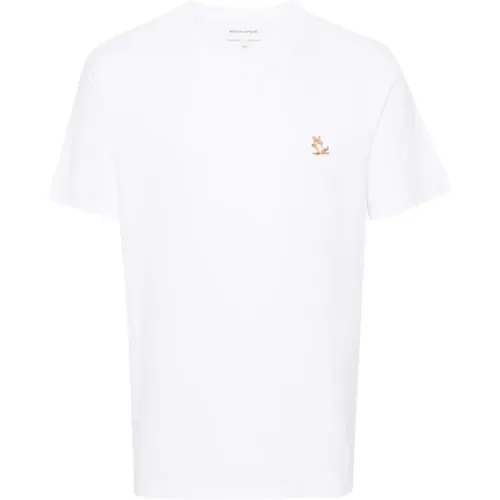 Fox Patch T-Shirt , Herren, Größe: M - Maison Kitsuné - Modalova