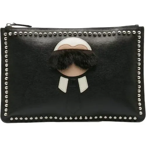 Pre-owned Clutches, female, , Size: ONE SIZE Pre-owned Leather clutches - Fendi Vintage - Modalova