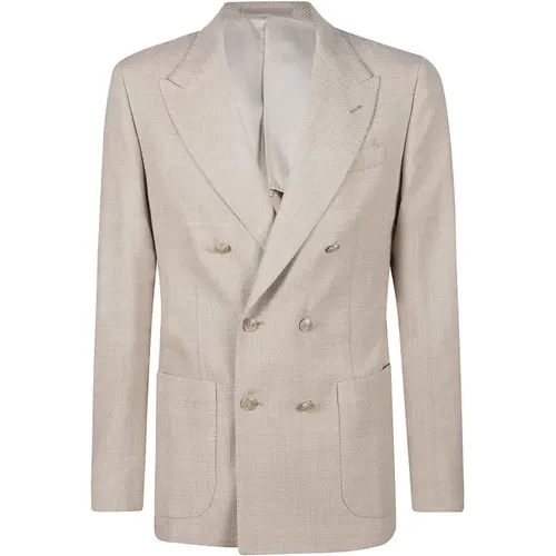 Blazers, male, , Size: M Double-Breasted Jacket Fw23 - Eleventy - Modalova