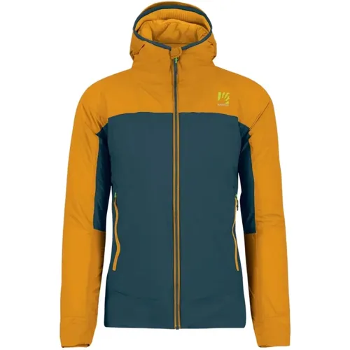 Jackets, male, , Size: 2XL Thermal Hooded Jacket with Zipped Pockets - Karpos - Modalova