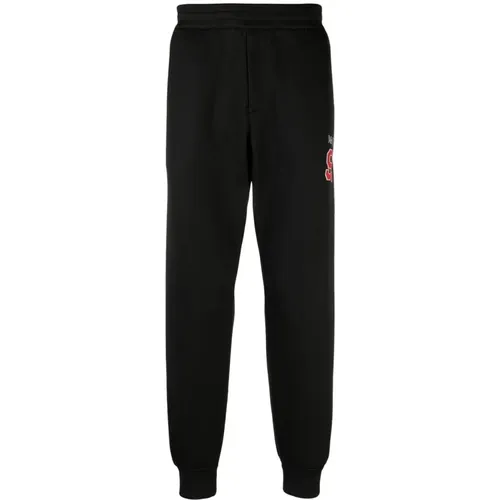 Sweatpants, male, , Size: XL Jogging Trousers with McQueen Logo - alexander mcqueen - Modalova