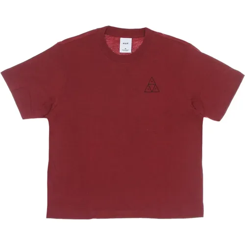 T-Shirts, male, , Size: XS Triangle Relax Tee Bloodstone T-Shirt - HUF - Modalova