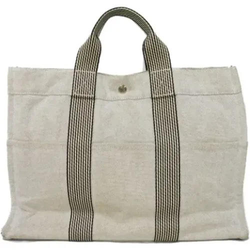 Pre-owned Tote Bags, female, , Size: ONE SIZE Pre-owned Canvas handbags - Hermès Vintage - Modalova