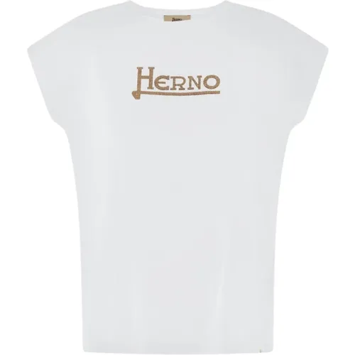 T-Shirts , Damen, Größe: L - Herno - Modalova