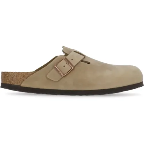 Leather Slippers Round Toe , male, Sizes: 5 UK - Birkenstock - Modalova