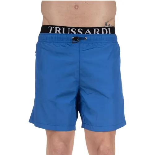 Herren Sportliche Badehose mit Reißverschluss und Elastik - Trussardi - Modalova