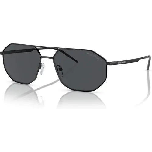 Sunglasses, male, , Size: 58 MM Matte /Grey Sunglasses EA 2147 - Emporio Armani - Modalova