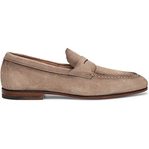 Loafers, male, , Size: 9 US Nubuck Loafers - Santoni - Modalova