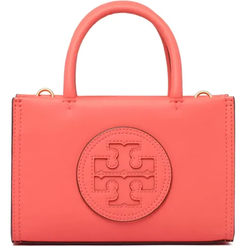 Handbags, female, , Size: ONE SIZE Coral Crush Mini Tote Bag - TORY BURCH - Modalova