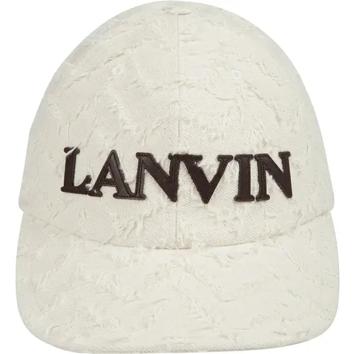 Chevron Pattern Cap , male, Sizes: 58 CM - Lanvin - Modalova