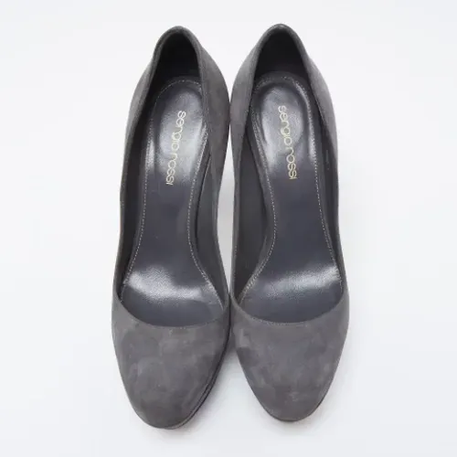 Pre-owned Pumps, female, , Size: 7 1/2 US Pre-owned Suede heels - Sergio Rossi Pre-owned - Modalova