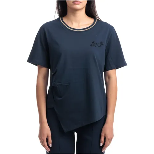 Casual Cotton Tee Shirt , female, Sizes: L, M - Liu Jo - Modalova