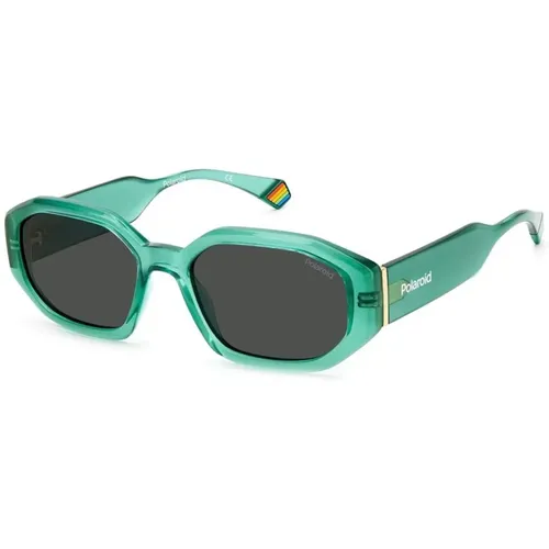 Grüne polarisierte Sonnenbrille mit grauem Glas - Polaroid - Modalova