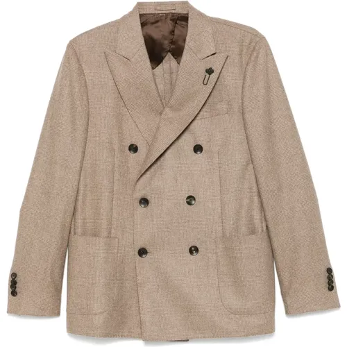 Woll/Kaschmir Doppelreihiger Blazer - Lardini - Modalova