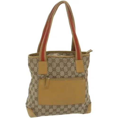 Pre-owned Tote Bags, female, , Size: ONE SIZE Pre-owned Canvas gucci-bags - Gucci Vintage - Modalova