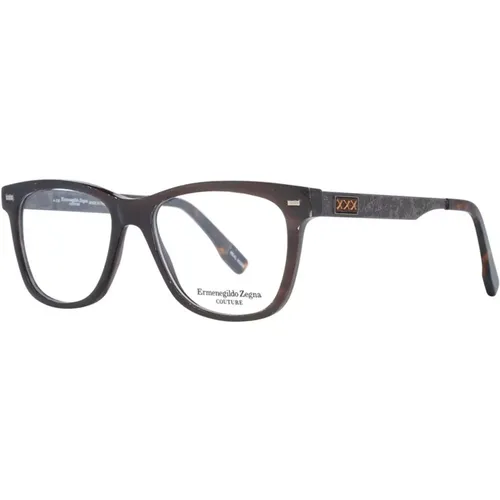 Braune Rechteckige Optische Brillen für Männer - Ermenegildo Zegna - Modalova