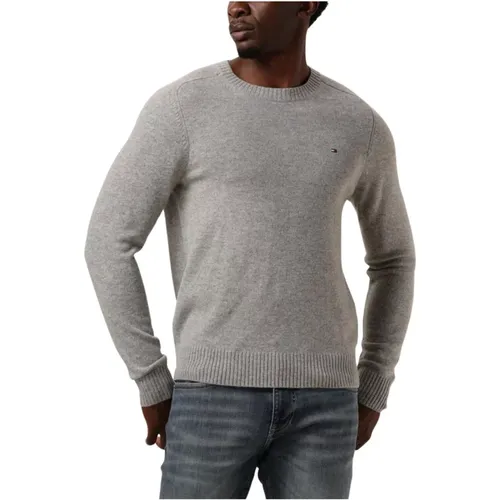 Lambswool Crew Neck Pullover , Herren, Größe: L - Tommy Hilfiger - Modalova