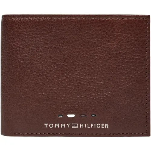 Wallets & Cardholders, male, , Size: ONE SIZE Leather Plain Wallet Men - Tommy Hilfiger - Modalova