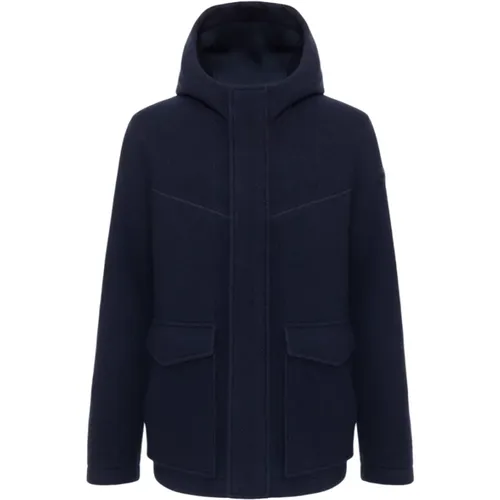 Light Jackets, male, , Size: XL Wool Blend Hooded Coat Aw25 - Colmar - Modalova