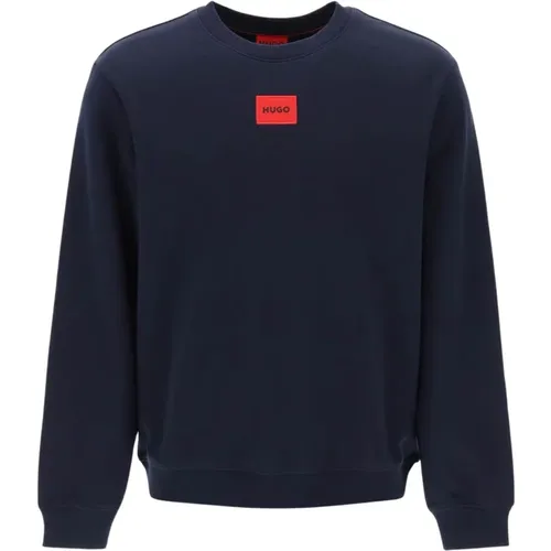 Klassischer Roter Logosweatshirt , Herren, Größe: XL - Hugo Boss - Modalova