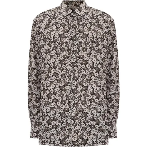 Floral Shirt Long Sleeve Mens Fashion , male, Sizes: 2XL - Tom Ford - Modalova