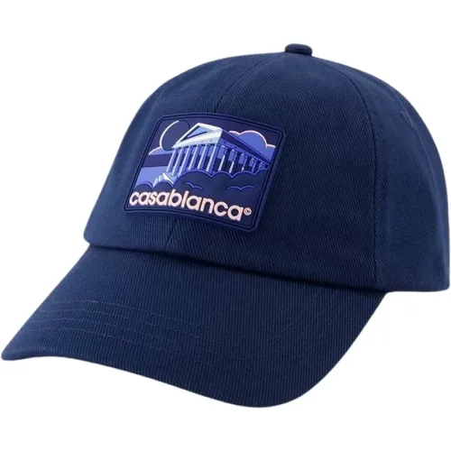 Caps, unisex, , Size: ONE SIZE Cotton Greek Temple Rubber Cap - Casablanca - Modalova