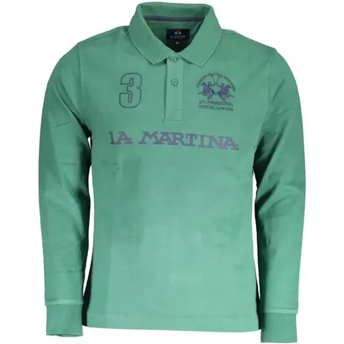 Polo Shirts, male, , Size: XL Logo Embroidered Long Sleeve Polo Shirt - LA MARTINA - Modalova