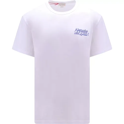 Weißes T-Shirt aus Bio-Baumwolle - Klassischer Stil - alexander mcqueen - Modalova