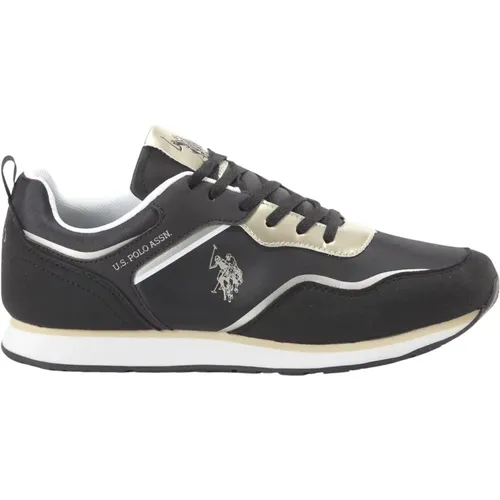 Schwarze Wildleder Slip-On Sneakers - U.S. Polo Assn. - Modalova