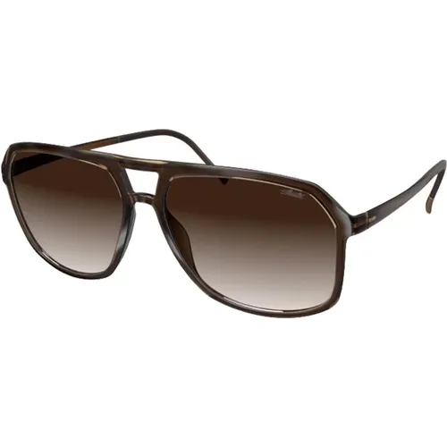 Sunglasses, male, , Size: ONE SIZE Midtown 4080 Sunglasses Dark Moka/ - Silhouette - Modalova