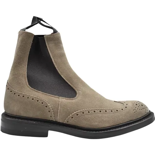 Chelsea Boots, male, , Size: 9 US Laced Visone Repello Shoes Aw23 - Tricker's - Modalova