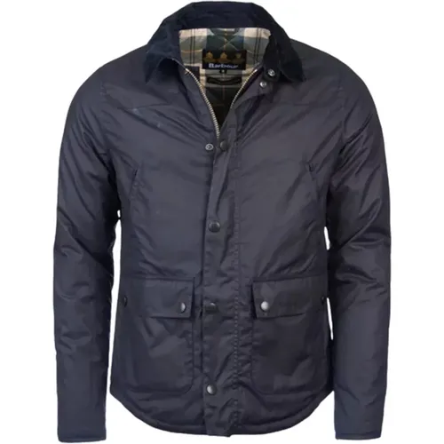 Navy Wachsjacke aus Baumwolle , Herren, Größe: L - Barbour - Modalova