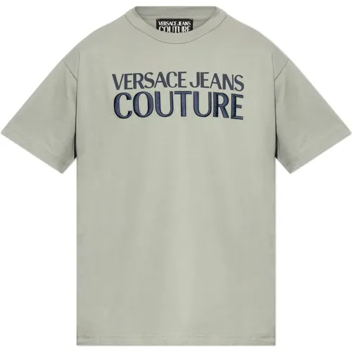 T-Shirt mit Logo , Herren, Größe: M - Versace Jeans Couture - Modalova