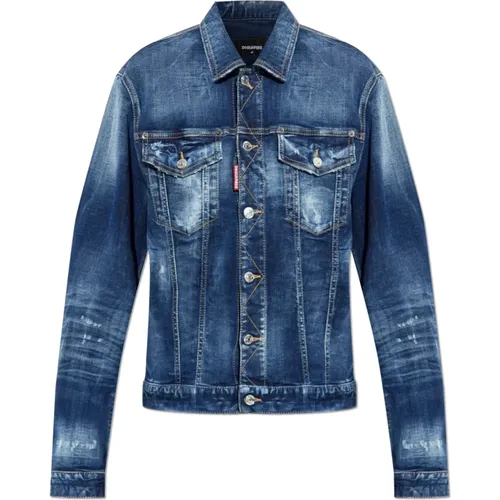 Denim Jackets, female, , Size: XS Denim jacket - Dsquared2 - Modalova