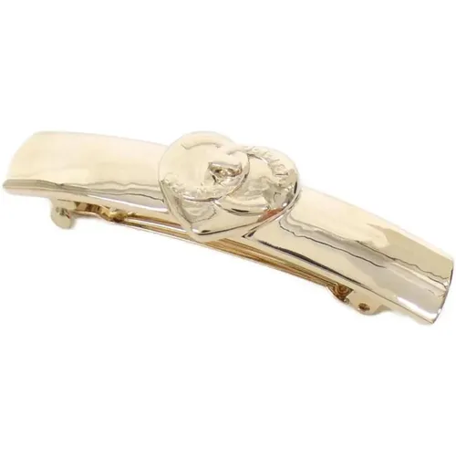 Pre-owned Accessories, female, , Size: ONE SIZE Pre-owned Chanel Heart Hair Clip - Chanel Vintage - Modalova