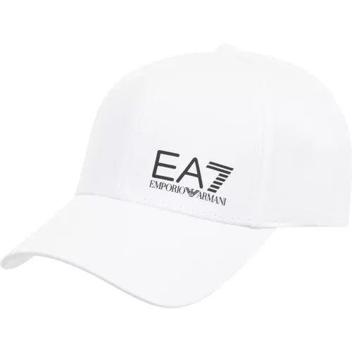 Caps, male, , Size: ONE SIZE Adjustable Plain Logo Cap - Emporio Armani EA7 - Modalova