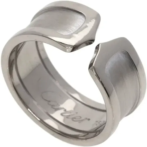 Pre-owned Jewellery, female, , Size: ONE SIZE Pre-owned White Gold rings - Cartier Vintage - Modalova