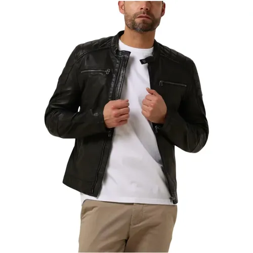 Herren Lederjacke Schwarz,Herren Lederjacke Dunkelgrün - Goosecraft - Modalova