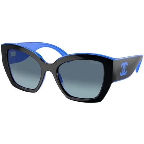 Stilvolle Sonnenbrille Blau Celeste Verlauf - Chanel - Modalova