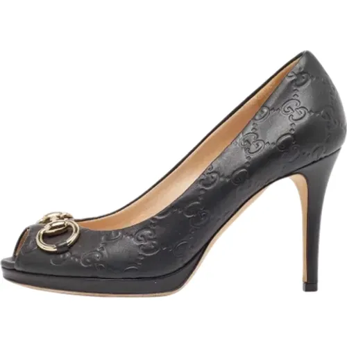 Pre-owned Leather heels , female, Sizes: 3 UK - Gucci Vintage - Modalova
