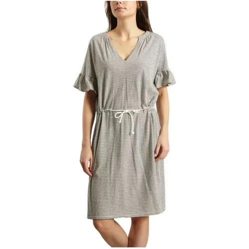 Gestreiftes Jersey-Kleid , Damen, Größe: XS - closed - Modalova