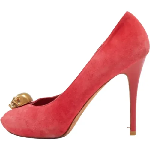 Pre-owned Pumps, female, , Size: 7 US Pre-owned Suede heels - Alexander McQueen Pre-owned - Modalova