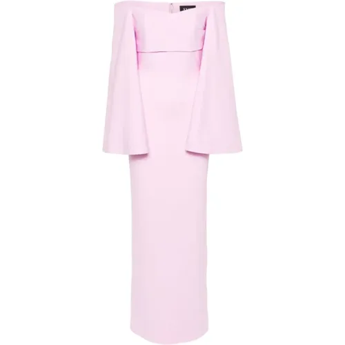 Blush Corset Style Off-Shoulder Dress , female, Sizes: 2XS - Solace London - Modalova