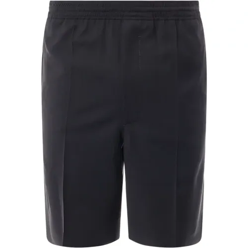 Schwarze Wollshorts Elastischer Bund Reißverschluss , Herren, Größe: L - Givenchy - Modalova